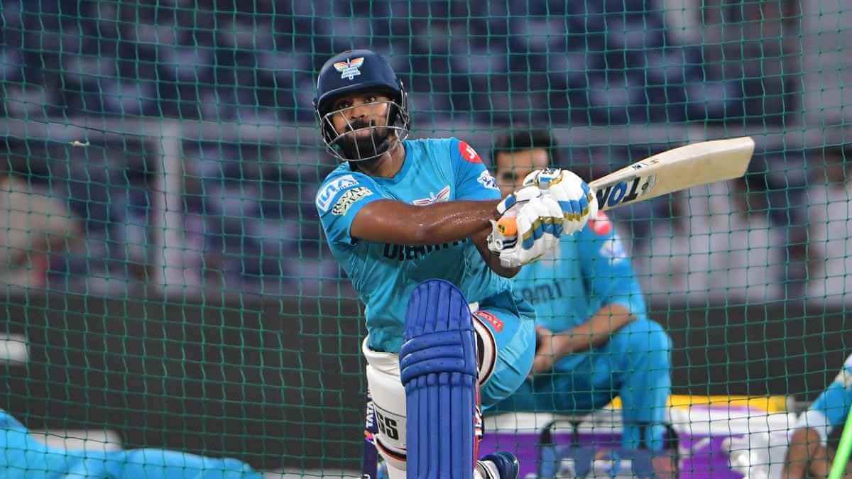 LSG vs RCB Dream11 Prediction – Lucknow Super Giants player in net practice ahead of IPL 2025 match against Royal Challengers Bengaluru at Ekana Stadium.