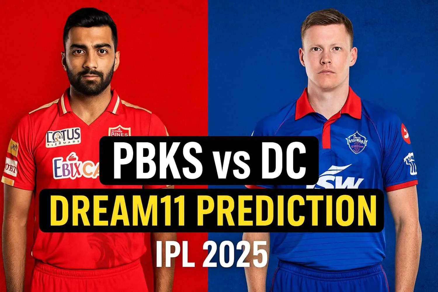 PBKS vs DC Dream11 Prediction IPL 2025, Punjab Kings vs Delhi Capitals fantasy team thumbnail