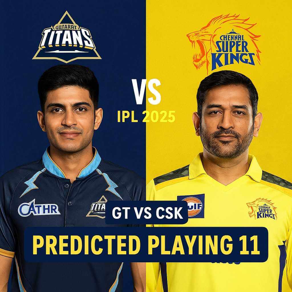 Shubman Gill and MS Dhoni ahead of Gujarat Titans vs Chennai Super Kings match IPL 2025 match with predicted playing 11