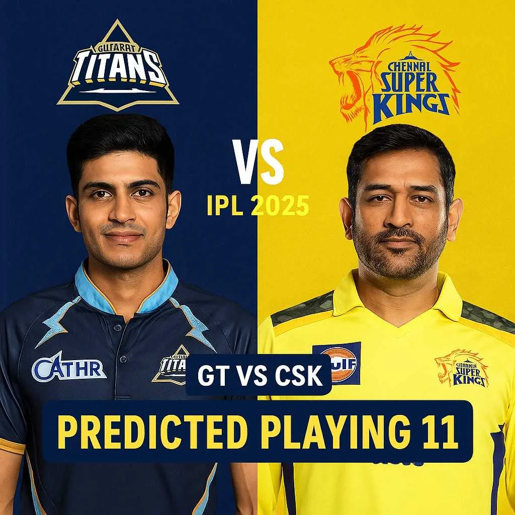 Shubman Gill and MS Dhoni ahead of Gujarat Titans vs Chennai Super Kings match IPL 2025 match with predicted playing 11